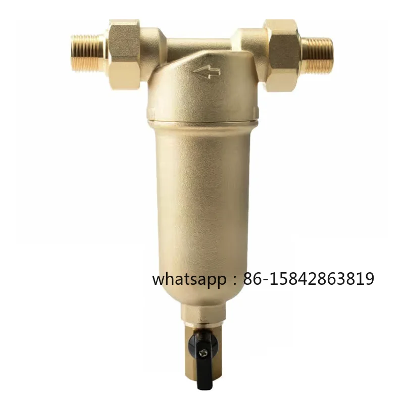 Household  Full Copper Pre-Filter Backwash Tap Water Floor Heating Pipe High Temperature Hot Water Purifier To Remove Scale