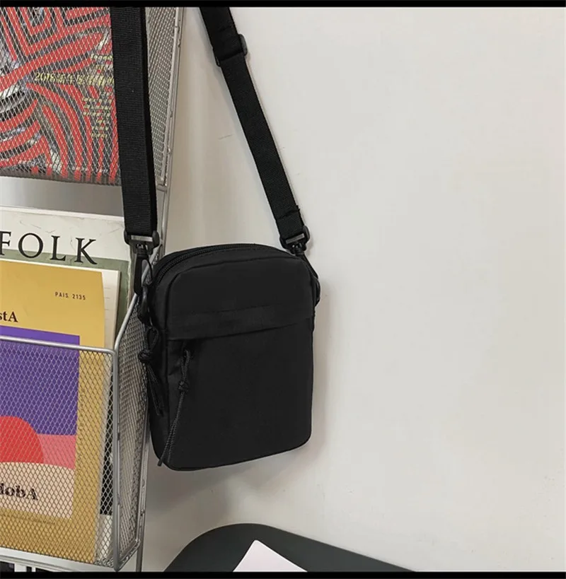 Bolso de hombro para hombre, tendencia INS, bolso pequeño impermeable para teléfono móvil para mujer, bolsos de mensajero para hombre, Mini bolsos