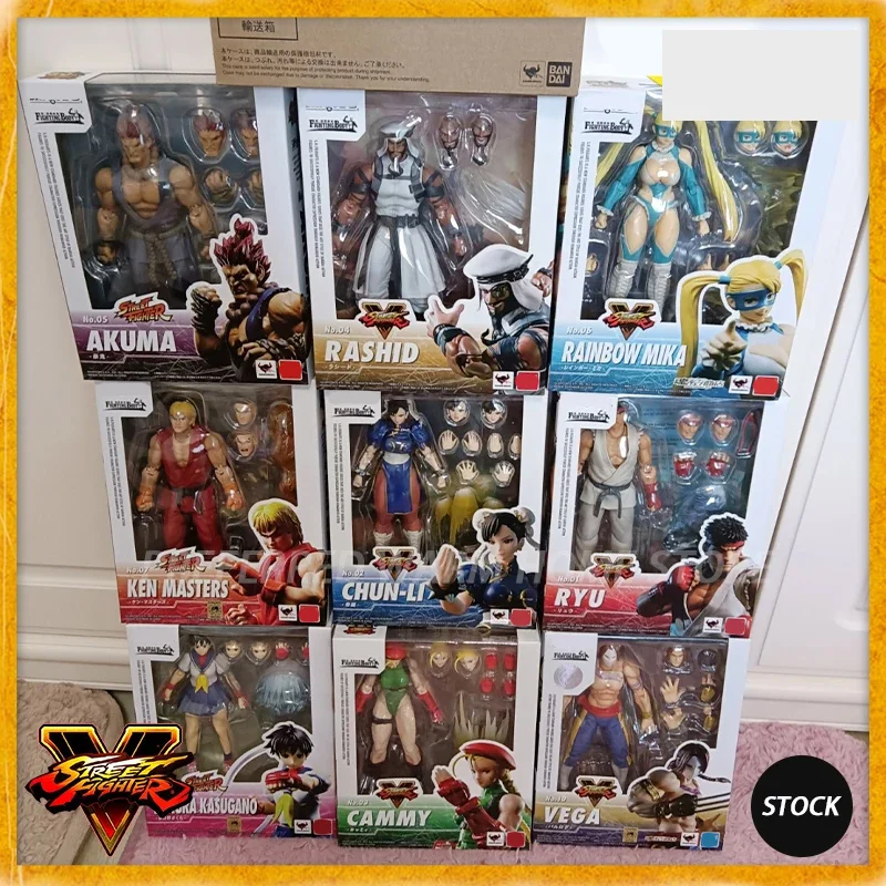 In Stock Genuine BANDAI Shf STREET FIGHTER Chun-li Ryu Ken Balrog Gouki Guile BLANKA Rashid Boxer Model Toy Collect S.H.FIGUARTS