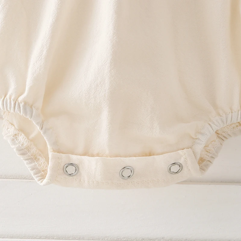 2025 New Autumn 0-24M Children Clothes Newborn Baby Girls Bodysuits Long Sleeved Cotton Embroidery Infant Baby Girls Jumpsuit