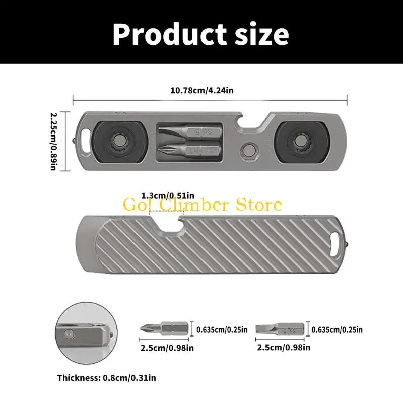 Q84C Titaniums Alloys Crowbars Window Breaker Pocket Pry Bar Ratchets Wrench Cycling Tool Outdoor Defense Tool Easy to Carry view 6