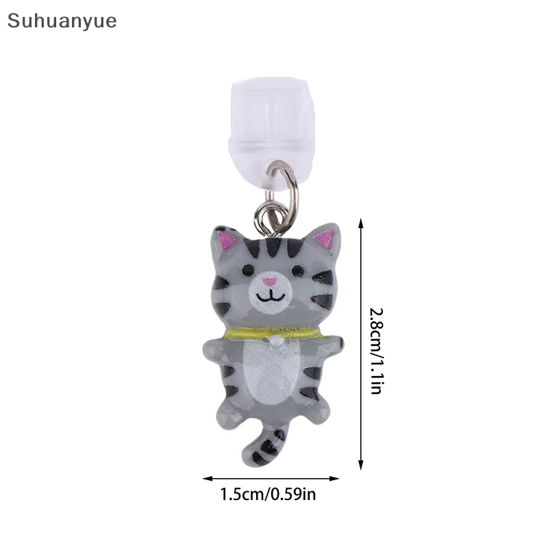 

Цельная пылезащитная заглушка с милым мультяшным котом для ремешка для телефона, пылезащитная заглушка для мобильного телефона Type-C, универсальная защита порта зарядки