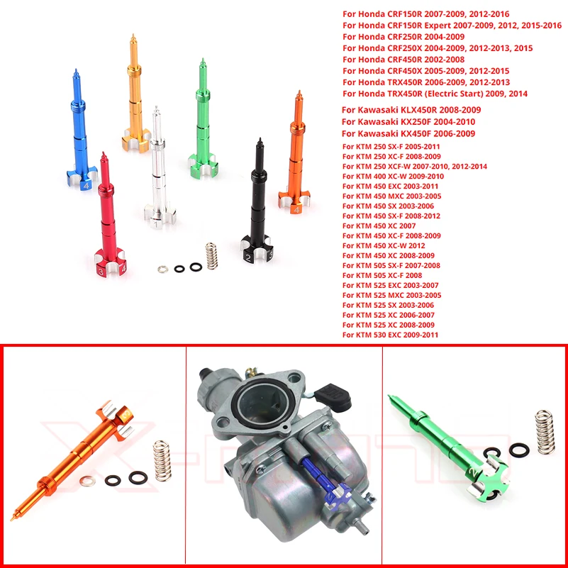 Carburetor Easy Air Fuel Mixture CNC vm26  Adjuster Screw Fit  Motorcycle fo KEIHIN FCR CRF YZF WR KXF KLX  RMZ Motorcross vm26