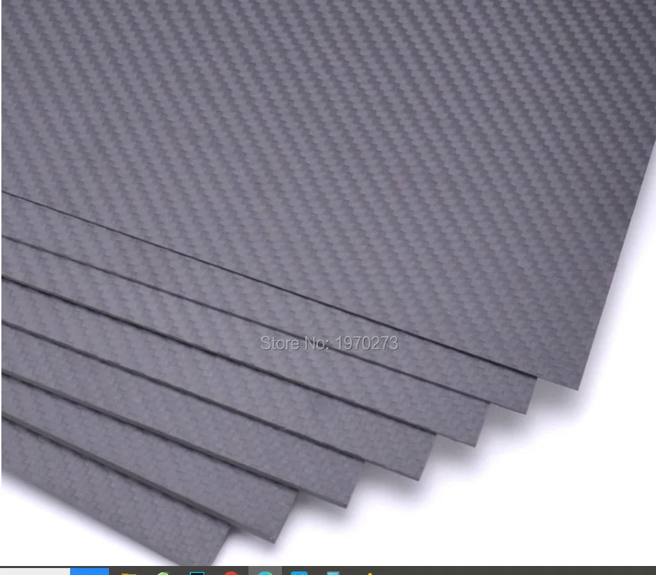 165MM X 195MM 3K Matte Surface Carbon Fiber Sheet Panel 0.25mm To 6mm High Composite Hardness For RC Model