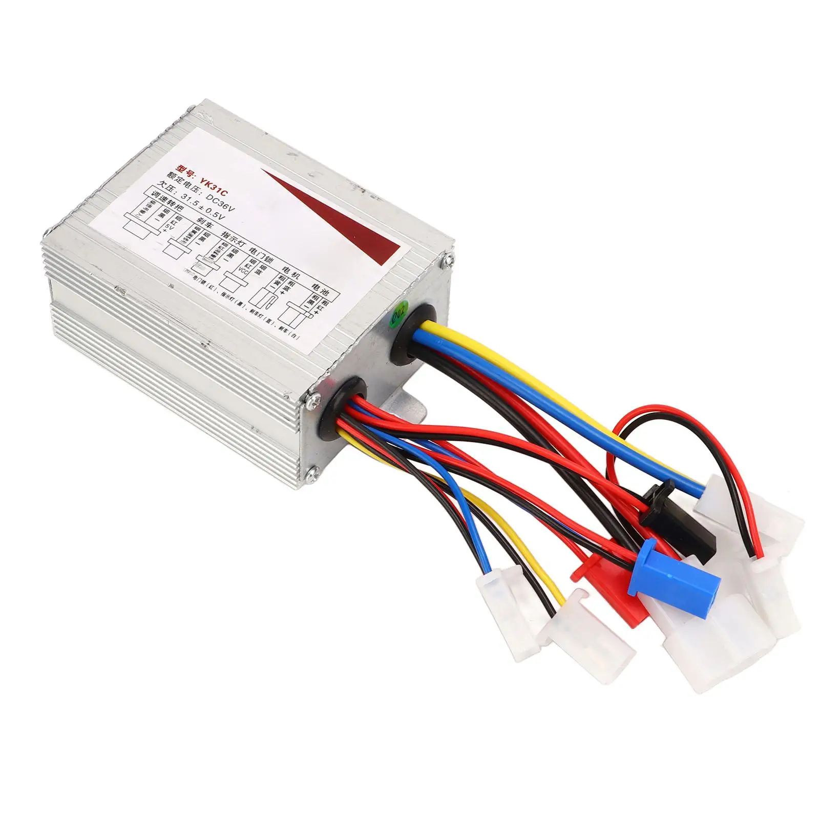 12V-36V 500W E-Bike Brushed Controller Kit w/ Three Speed Throttle & Colorful Head -  Set for Sensitive DC Motor Control