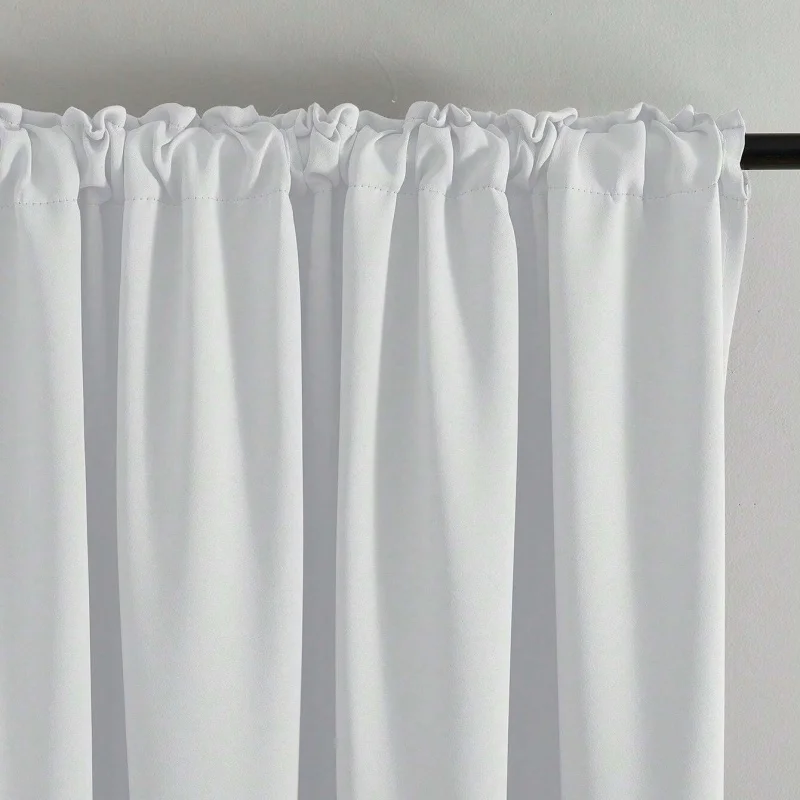 Moderner Minimalistischer Verdickter Farbiger Verdunkelungsvorhang, Lärmreduzierender Isolierender Sonnenschutz, in Mehreren Farben Erhältlich, Ohne Bohren