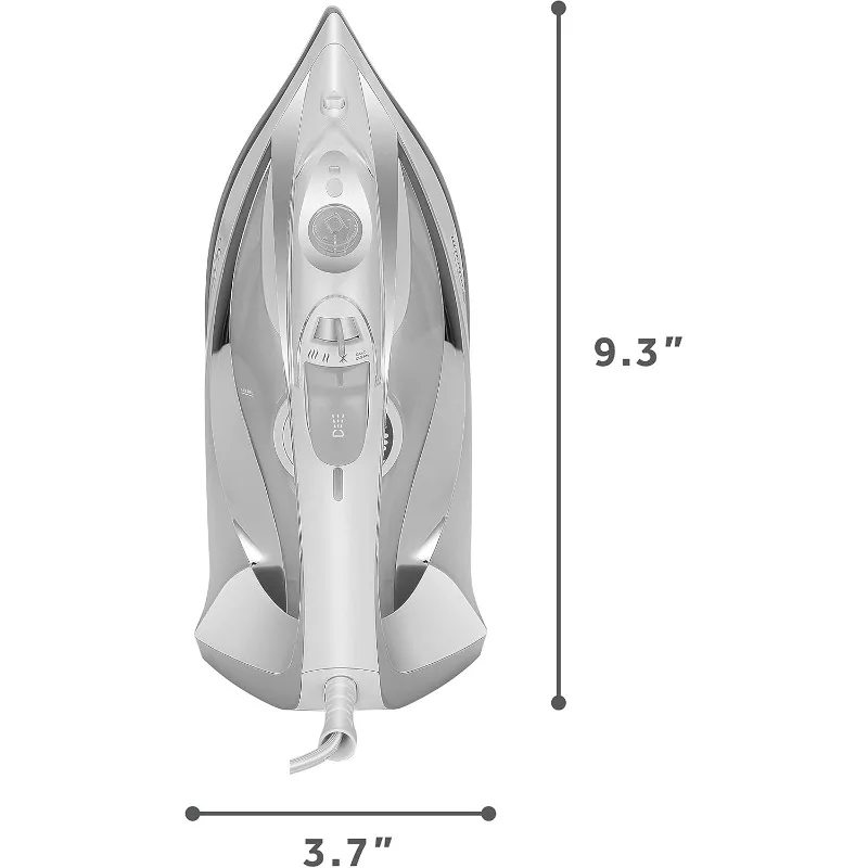 Plancha de vapor turbo, 1700 vatios, suela de cerámica antiadherente, disparo de vapor horizontal o vertical, calentamiento rápido, apagado automático de 3 vías