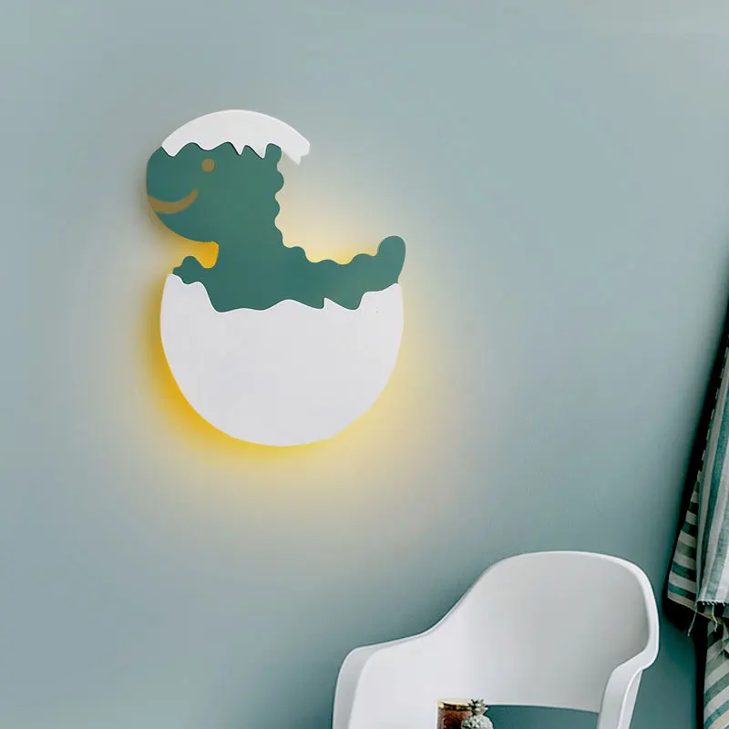 

New Arrival Cute Kids Wall Lamp LED Dinosaur Egg Shape Cartoon Bedroom Bedside Wall Light for Girl Boy Baby Nursery Room