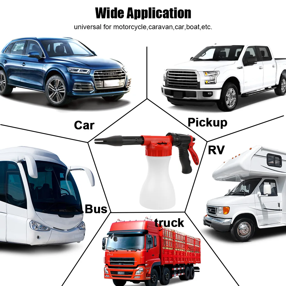 تنظيف غسل أداة 800 مللي الثلوج رغوة انس فوهة الصابون شامبو البخاخ آلة غسل سيارات رغوة غسل بندقية اكسسوارات السيارات