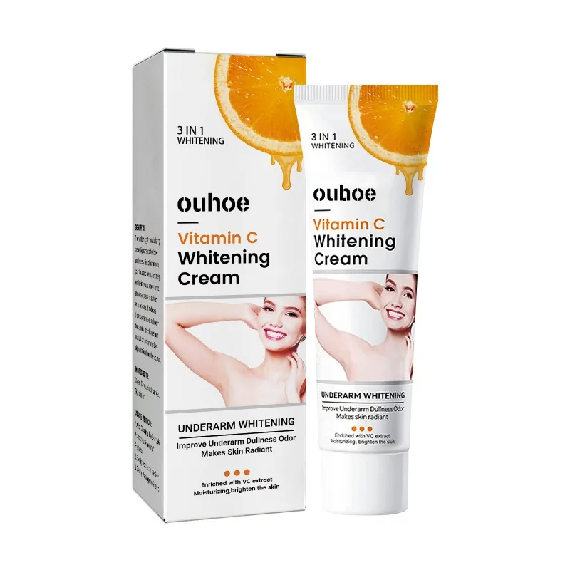 Vitamin C underarm whitening cream elbow knee joint Dark Spot remove melanin inner thigh brighten skin tone improve dullness