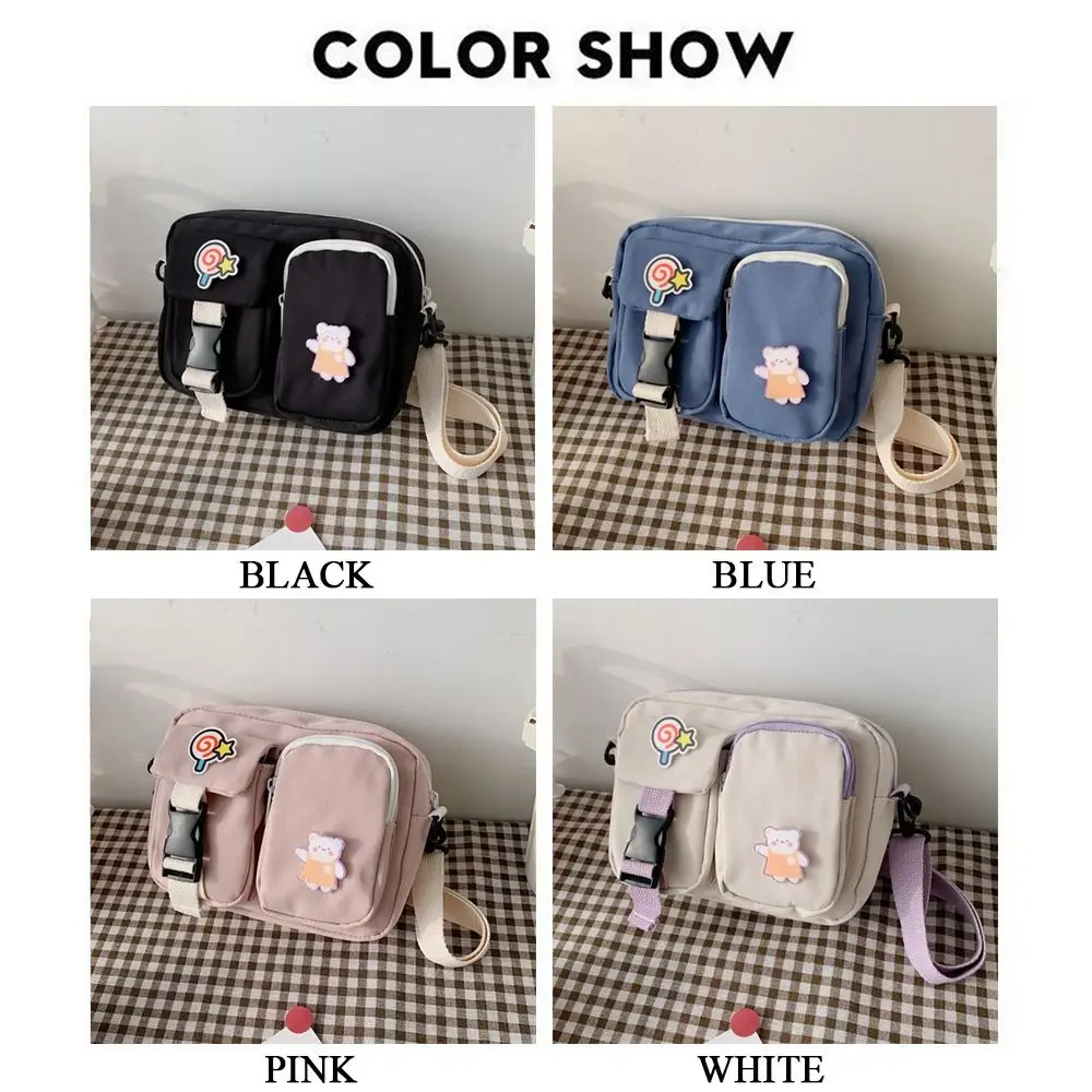 Fashion Women Canvas Crossbody Bags Female Cute Small Shoulder Messenger Bag Students Flap Handbags