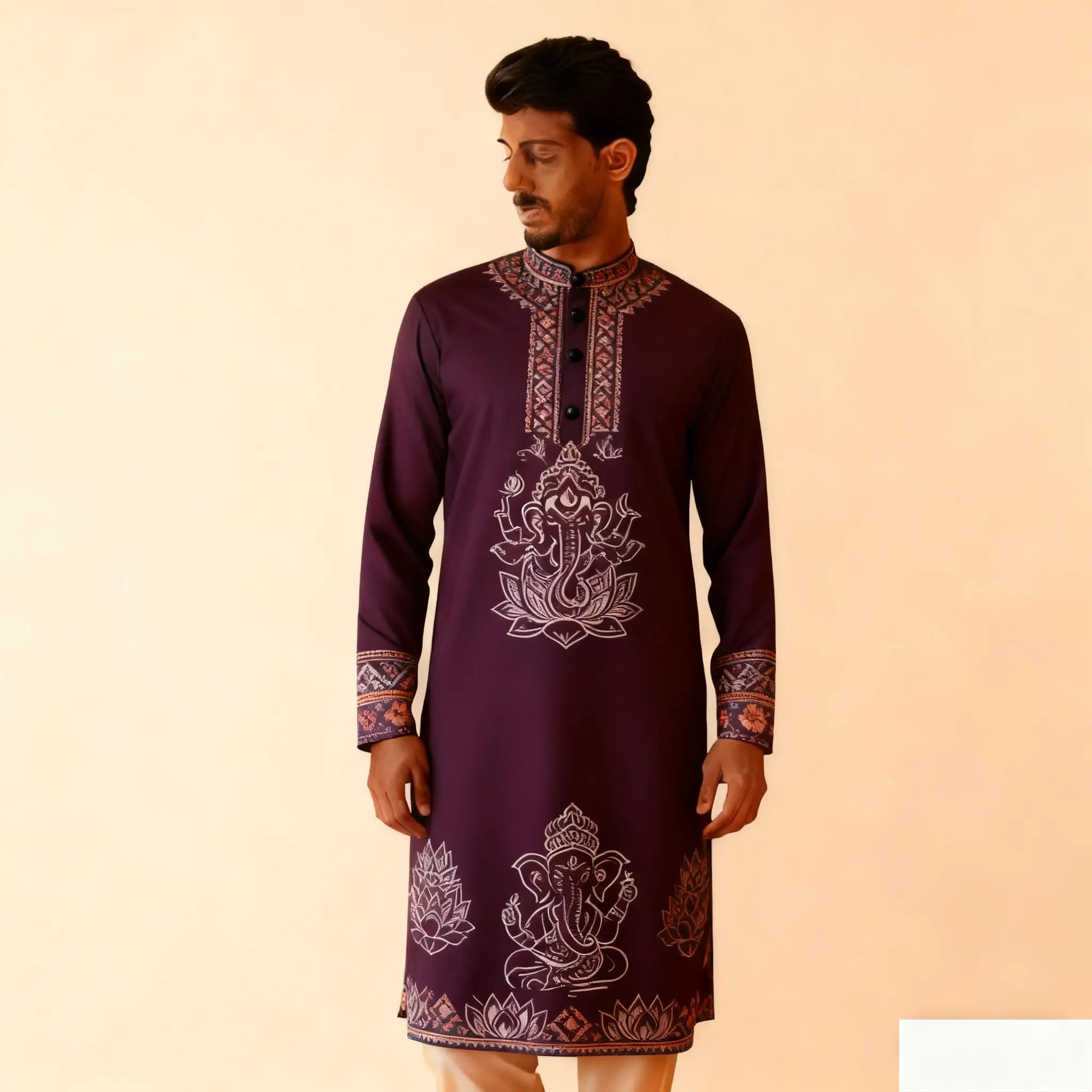 الصيف الرجال الرقمية المطبوعة كورتا فاردهة منتظم صالح اليوسفي طوق جميع المناسبات مثل هدية مسلمة رداء أوم Musulman #4