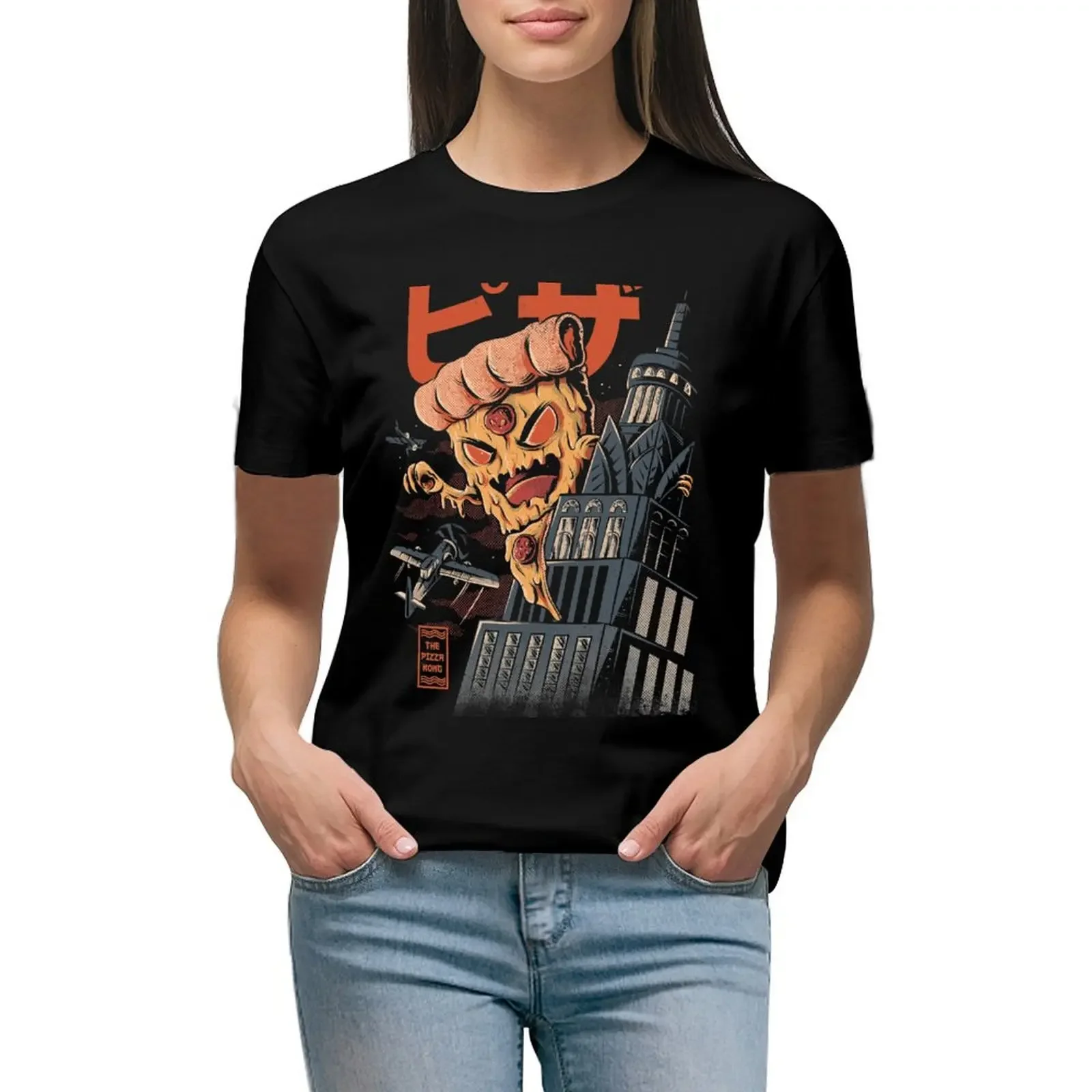 

Pizza Kong T-Shirt vintage female quick drying t shirts for Womens