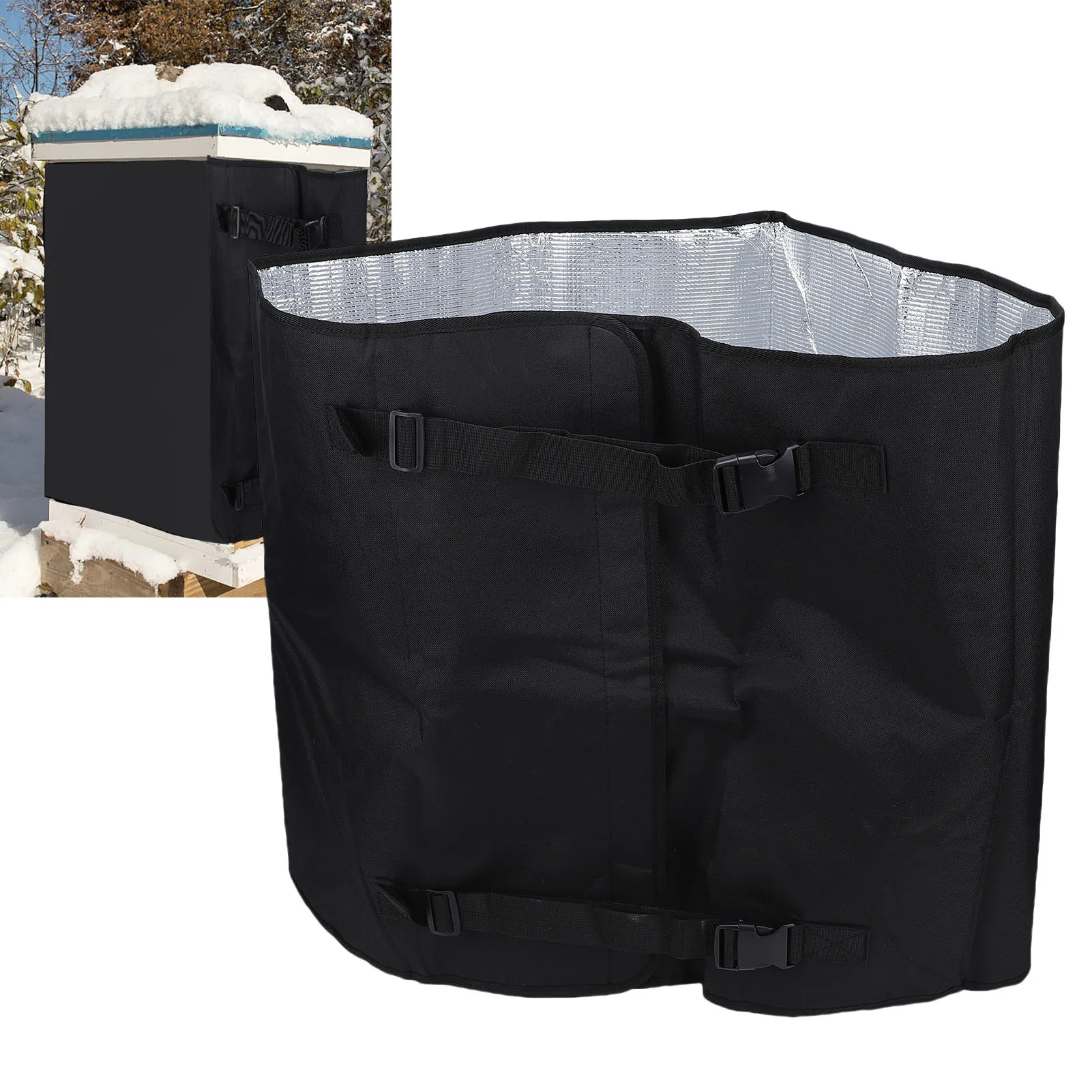Bee Hive Wrap Adjustable 600D Oxford Cloth Reusable Bee Hive Insulated Cover for 8 10 Frame Beehive