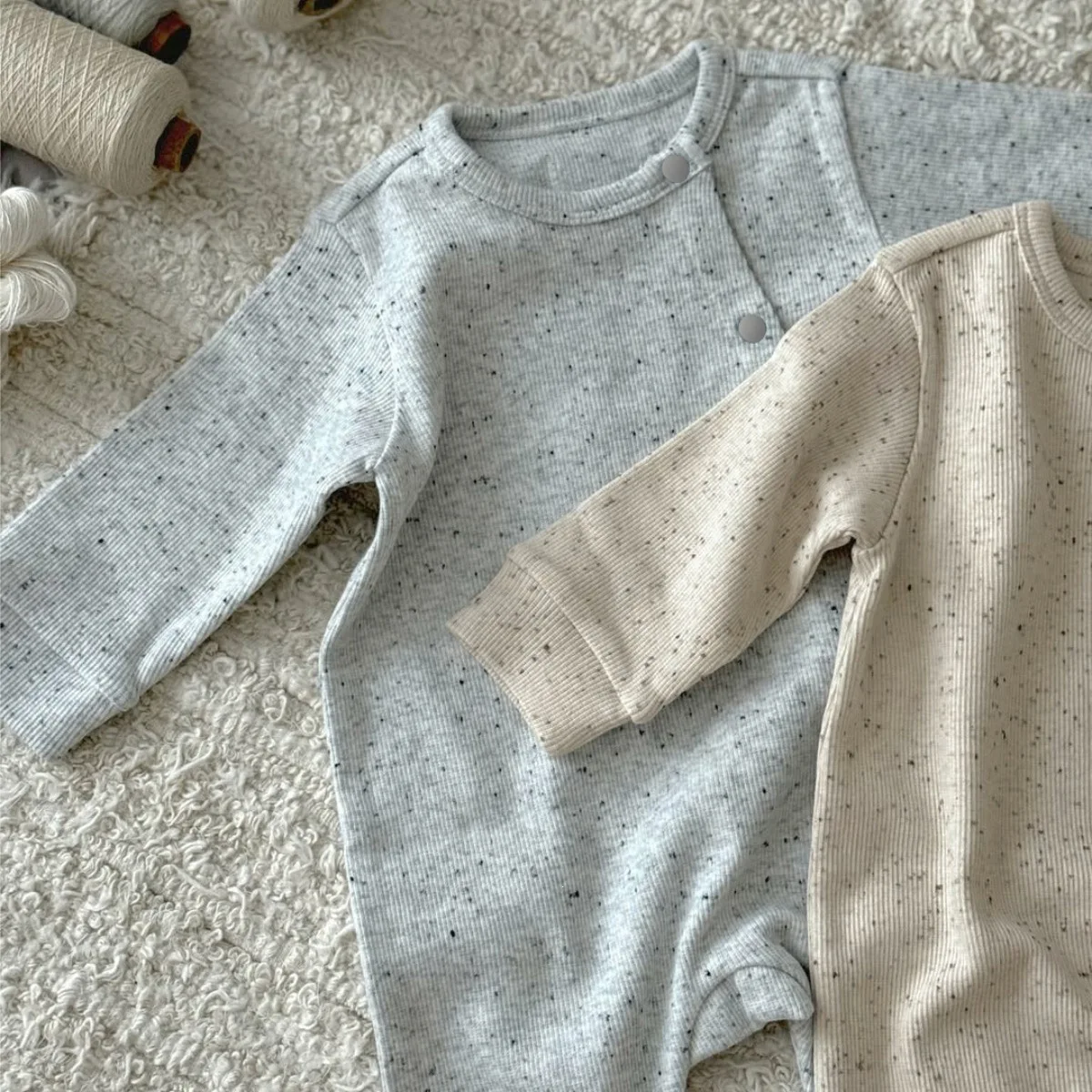 2026 Autumn New Baby Long Sleeve Romper Cotton Infant Boy Girl Casual Single Breasted Jumpsuit + Hat Newborn Clothes 0-24M