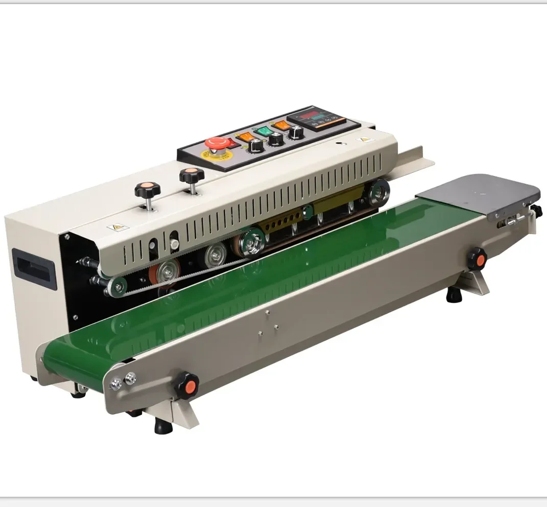 FR1000 Horizontal Continuous Band Sealer – Automatic Plastic Bag Packing Sealer for Industrial Packaging
