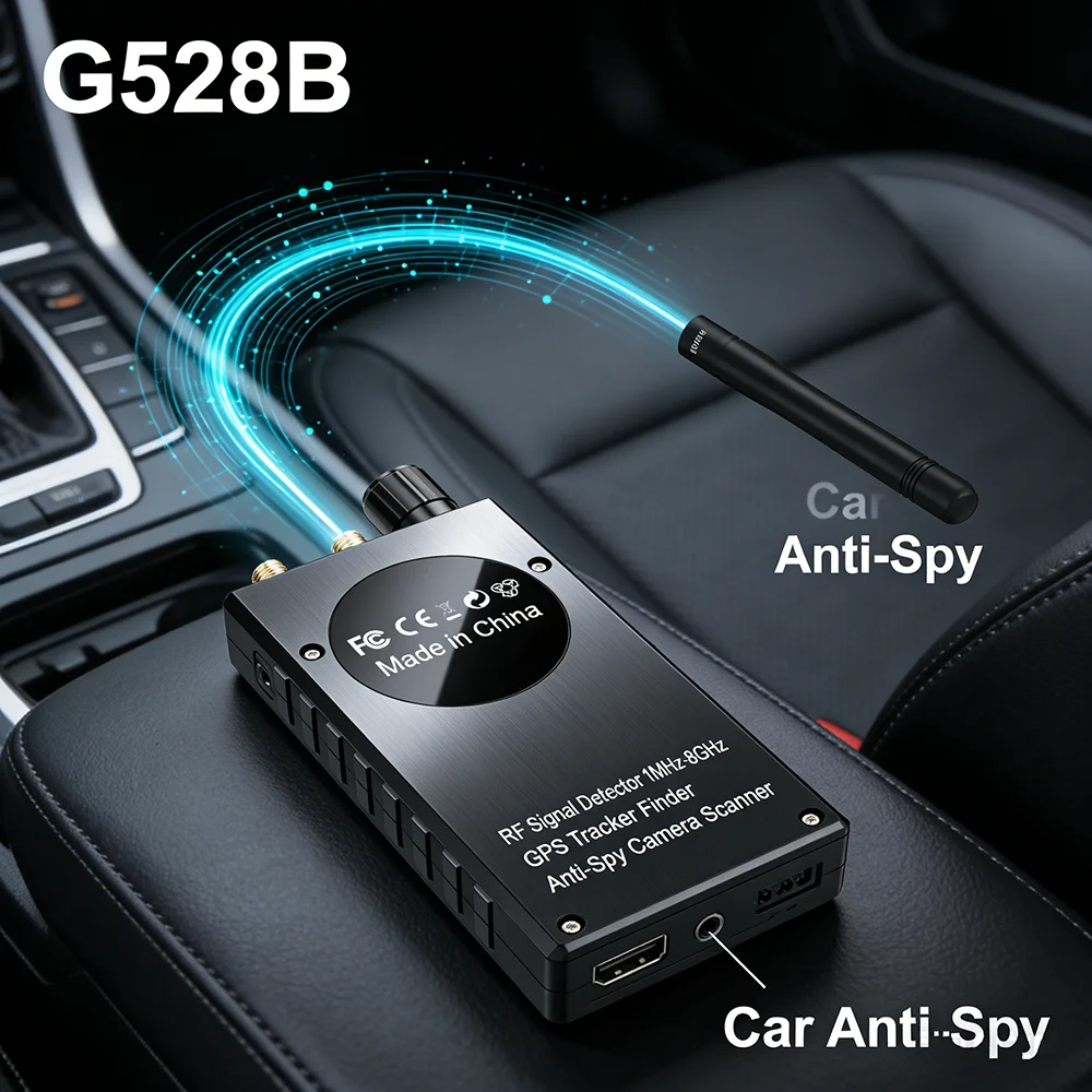 G528B Wireless RF Signal Detector Bug Anti-Spy Hidden Camera Detect GPS Finder GSM Radio Audio Anti-Eavesdropping Device Scanner