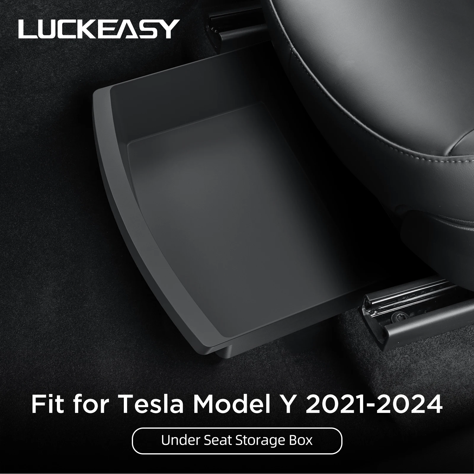 Für Tesla Model Y 2021-2024 Aufbewahrungsbox unter dem Sitz, Auto-Innenausstattung, Schubladenartiger Organizer, untere Aufbewahrungsbox