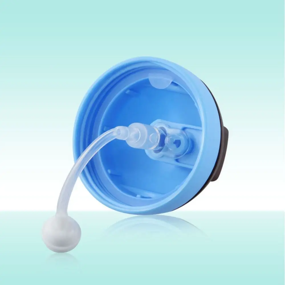 

300ML Children Learning Cup with Double Handle Flip Lid Infants Water Bottle with Straw and Gravity Ball Wide Caliber