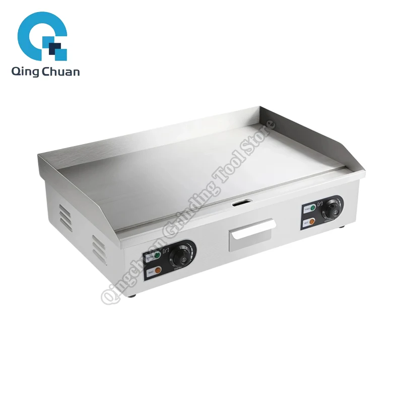 

Электрическая настольная гриль-плита из нержавеющей стали, коммерческое оборудование для теппаньяки, аппарат для приготовления блинов, 110В, машина для жарки стейков