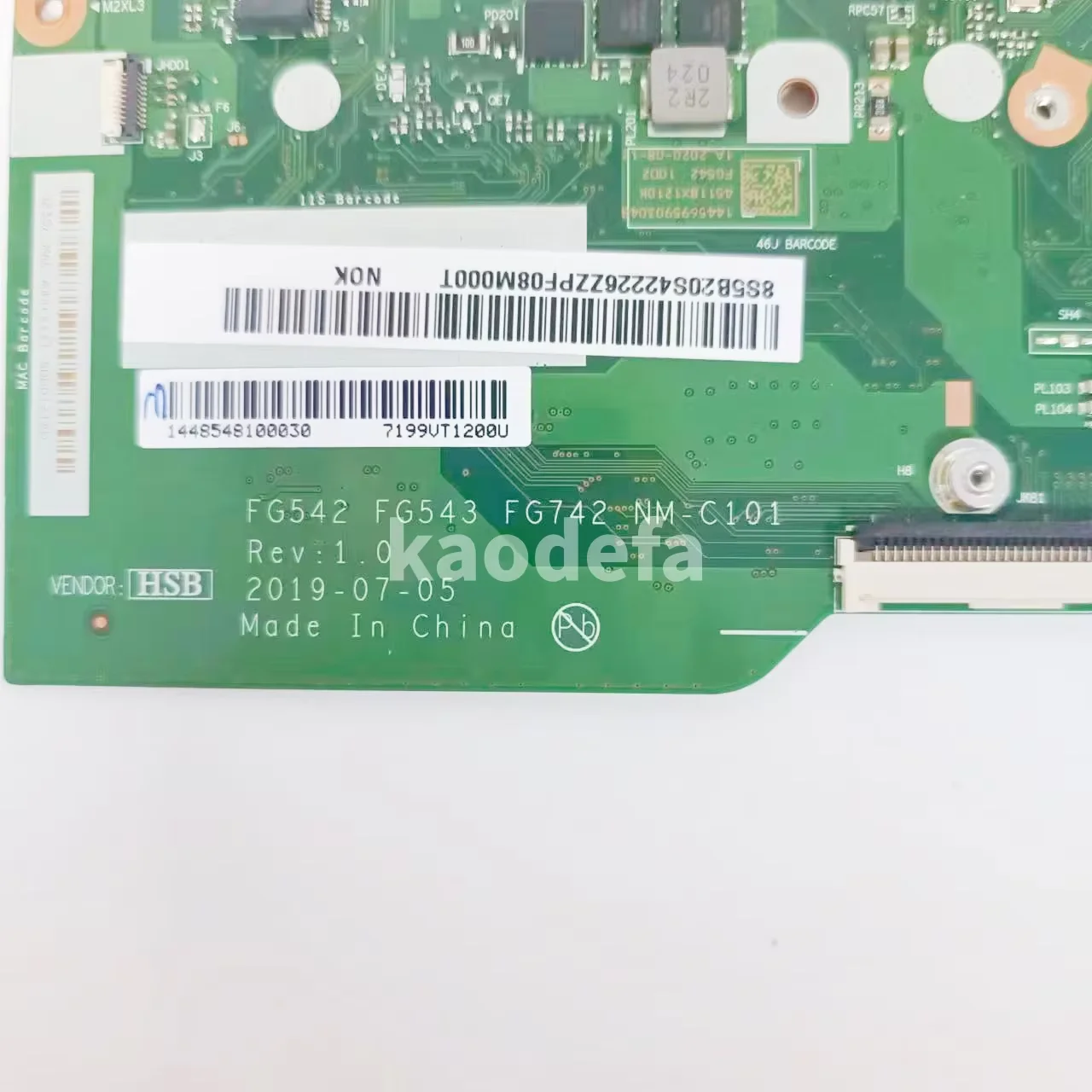 Placa base para ordenador portátil Lenovo NM-C101, placa base 81V5 CPU: V155-15API RAM:4G FRU:5B20S42656 5B20S42657, FG542, FG543, FG742, R5-3500