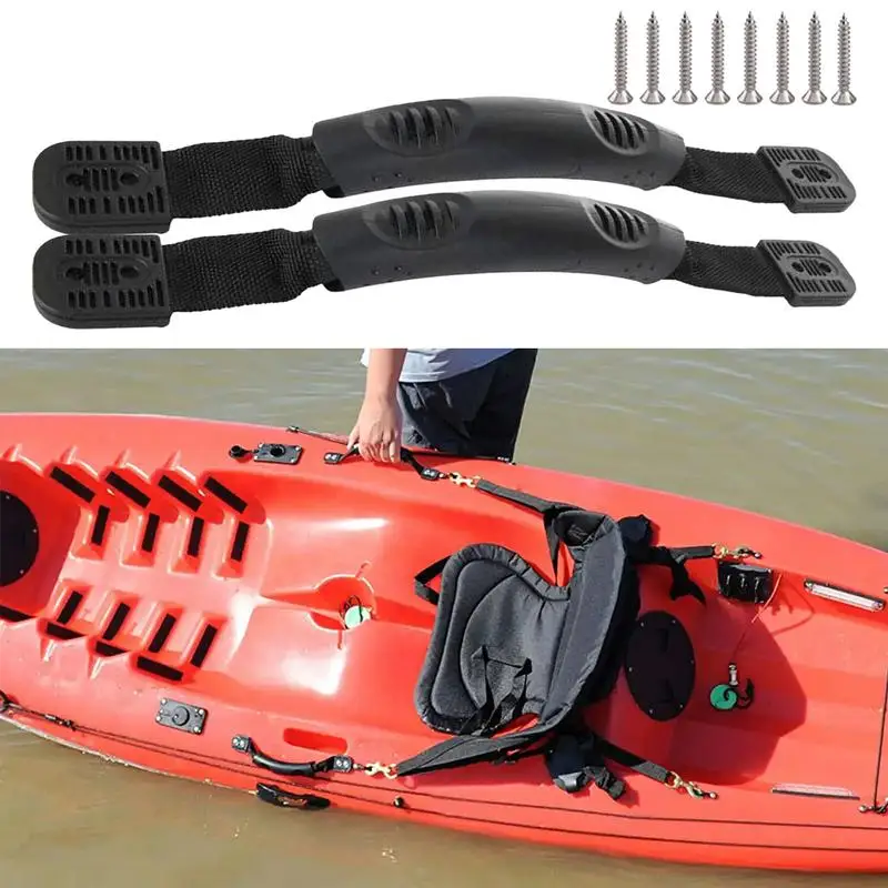 

Kayak Carry Handle Replacement Kayak Grab Handle Boat Rubber 2pcs Carry Handle Side Mount Boat Accessories Heavy Duty Ergonomic