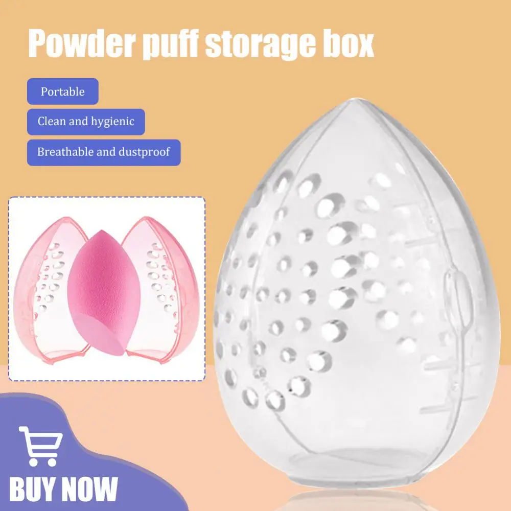 Box High-quality Materials Transparent Cosmetic Egg Storage Box Sponge Rack Storage Box Puff Shell Non-toxic Travel Storage Box