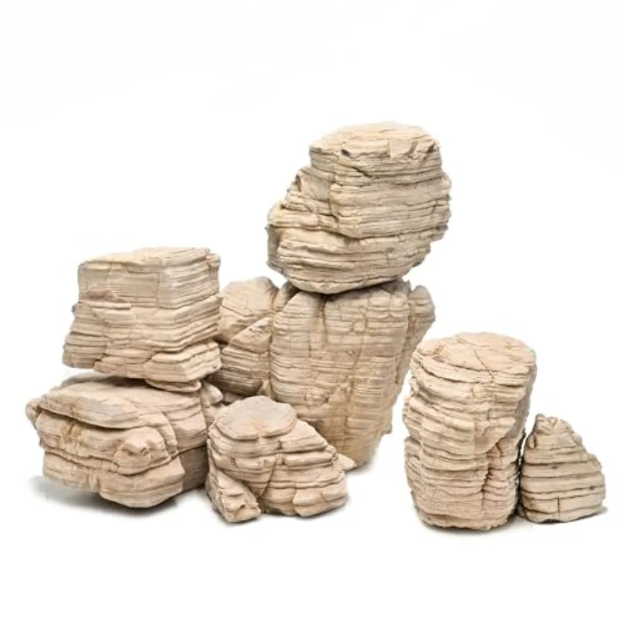 

Natural Aquarium Rocks PH Neutral Stone 2-7inch Fish Rocks 10lb Pagoda Rocks for Aquariums, Landscaping Model, Tank Decoration,