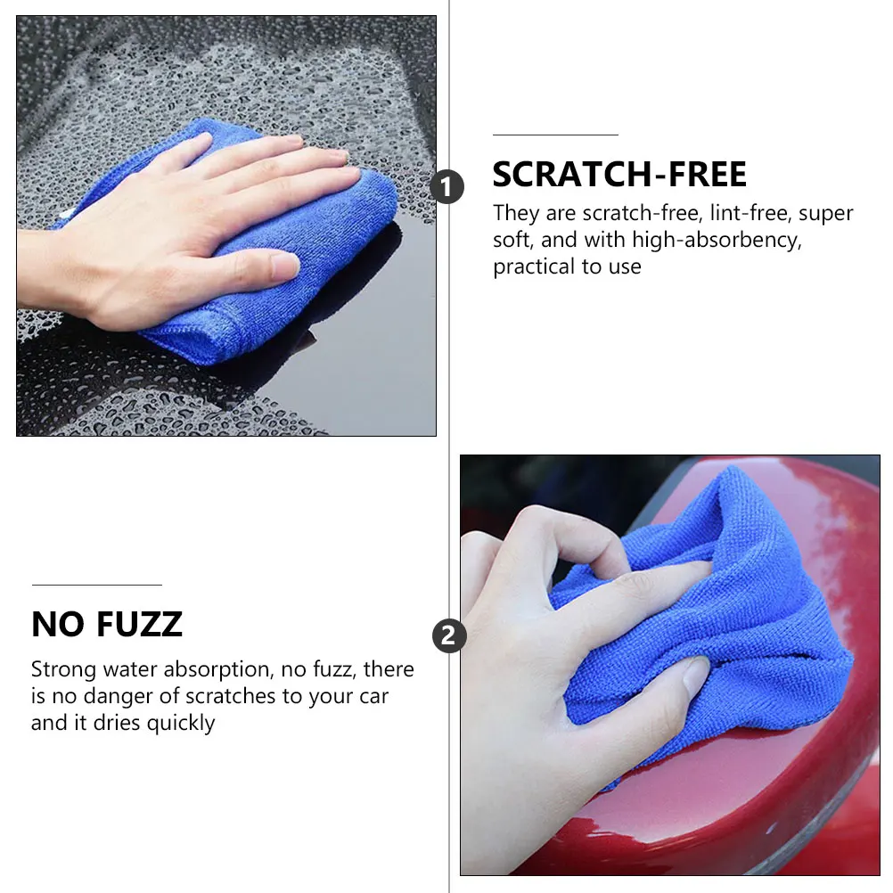 

50pcs Car Wash Towel Microfiber Cleaning Cloths Ultra Absorbent Scratch Free Drying Polishing Car Detailing Home Use