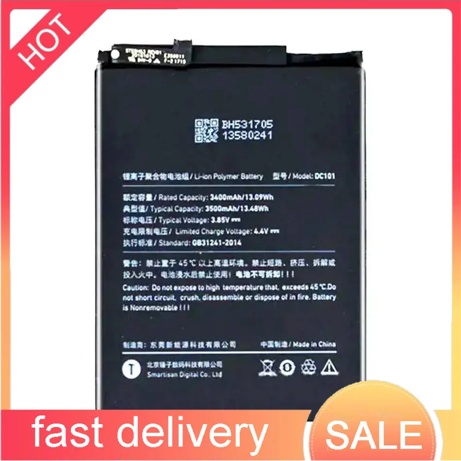 

Reliable Power Mobile Phone Battery For Smartisan U3 Pro OD101 OD103 OD105 OS103 OS105 3500Mah DC101