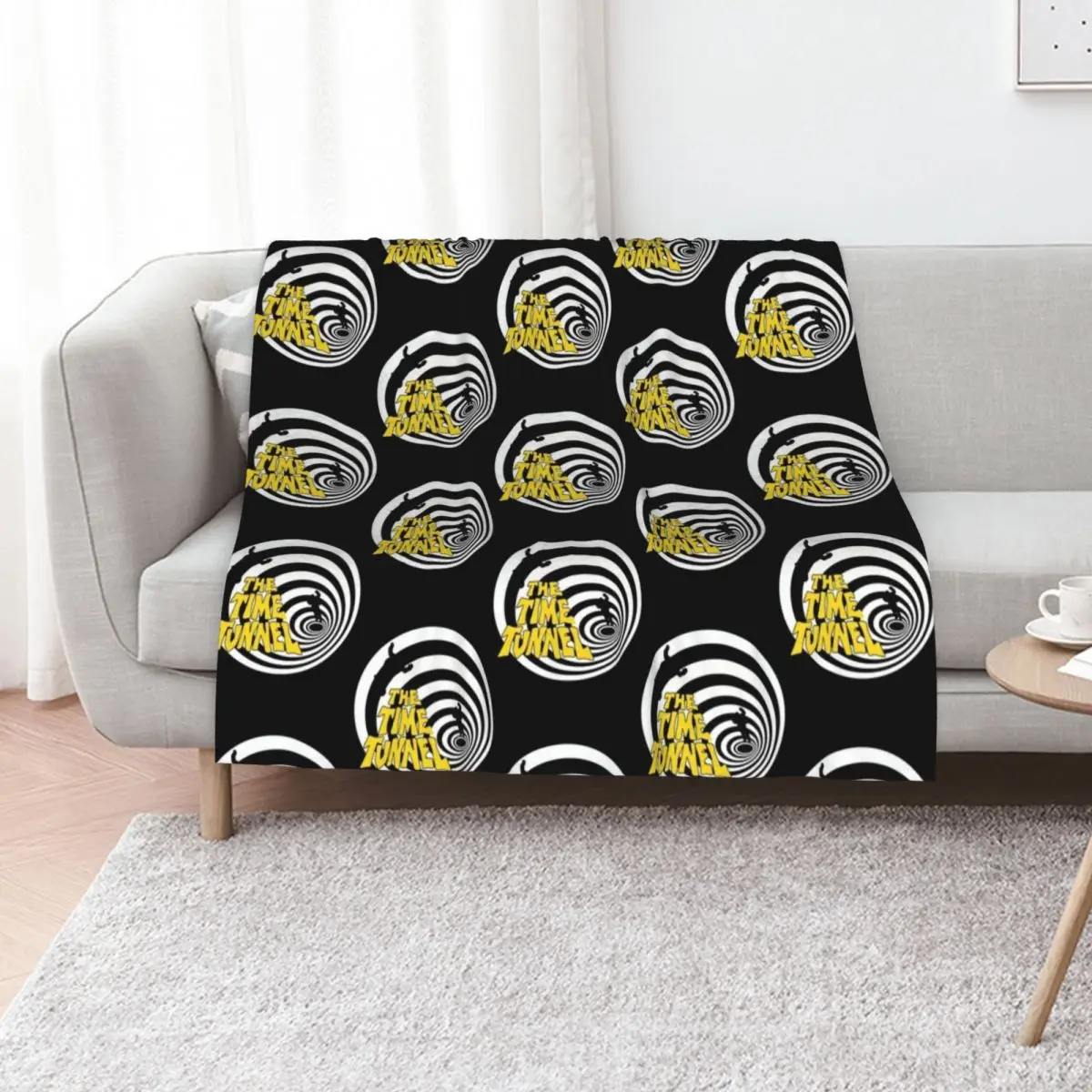 

Time Tunnel Shirt Sticker Hoodie mask Throw Blanket Shaggy Moving Bed Fashionable Flannel Blankets