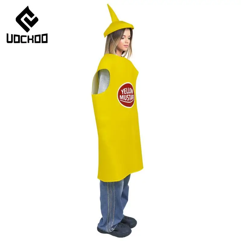 Junge Salat Dressing Cosplay Kostüm Erwachsene Overall Disguise Anzug Schwamm Lustige Köstliche Gewürz Flasche Karneval Party Kleidung