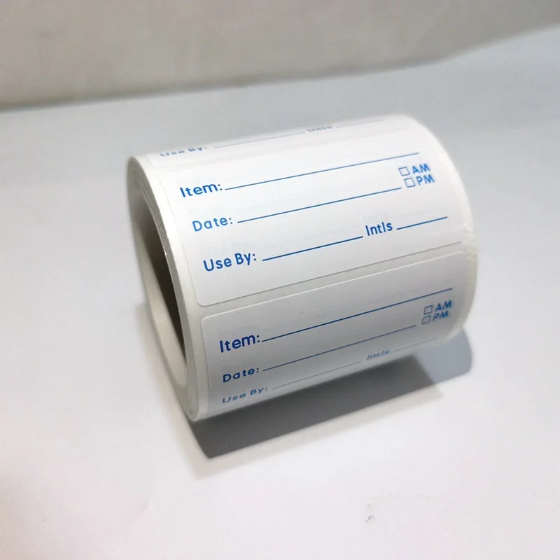 500PCS New Kitchen Food Stickers Date Content Label Home Made Sticker Roll Lables Rolling Sticker Merci Packaging Stickers