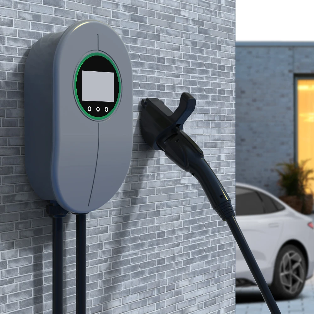 Hot Sale Smart Home 32a Ac Wallbox Ev Charger 7kw Box Type 2 Manufacturers Touch Screen Ev New Energy Charging Pile