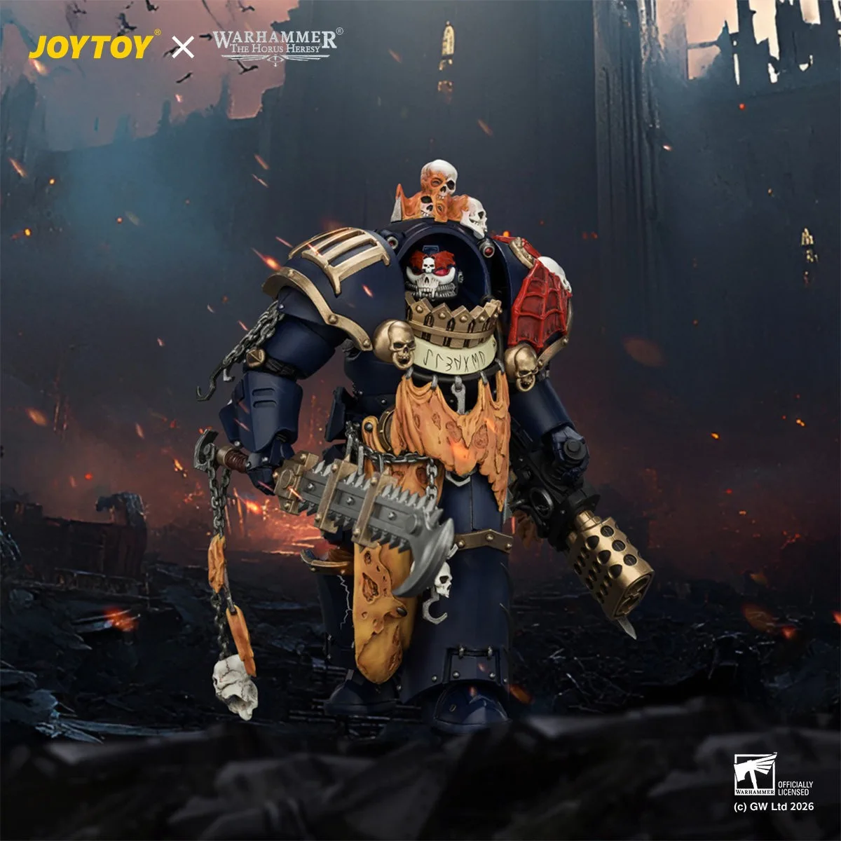 【Accessories】Joytoy Warhammer 1/18 Action Figures Night Lords Contekar Terminator Dissident Model Toy 3.75inch