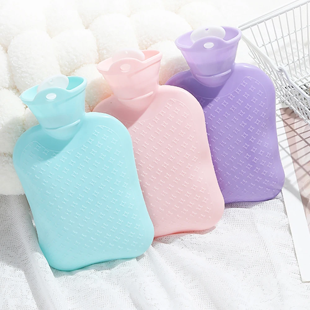 500/1000/2000ML Hot Water Bag Water-Filled Hot Water Bottle Girl Hand Feet Warmer Menstrual Cramps Pain Relief Winter Warm