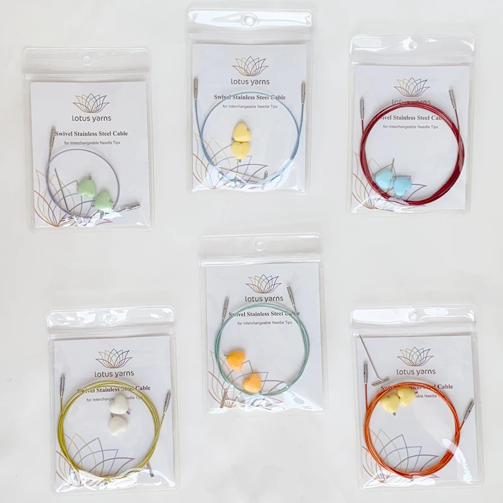 Lotus Yarns 360° Swivel Cable with End Caps  For Interchangeable Tips