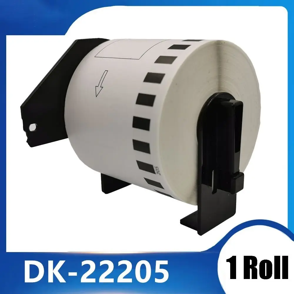 Carta termica da 62 mm * 30,48 m stampata chiaramente per stampante per etichette DK22205 Carta bianca Impermeabile Resistenza alla sfregamento Adesivo completamente vuoto