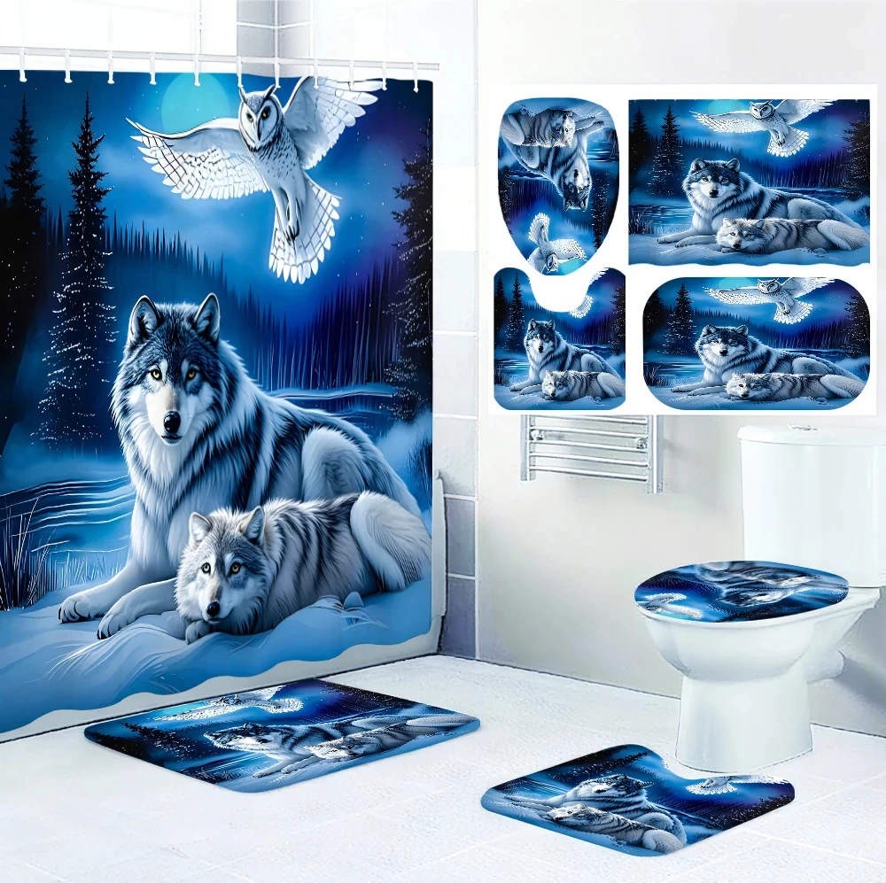 Snow Wolf Bathroom … - image