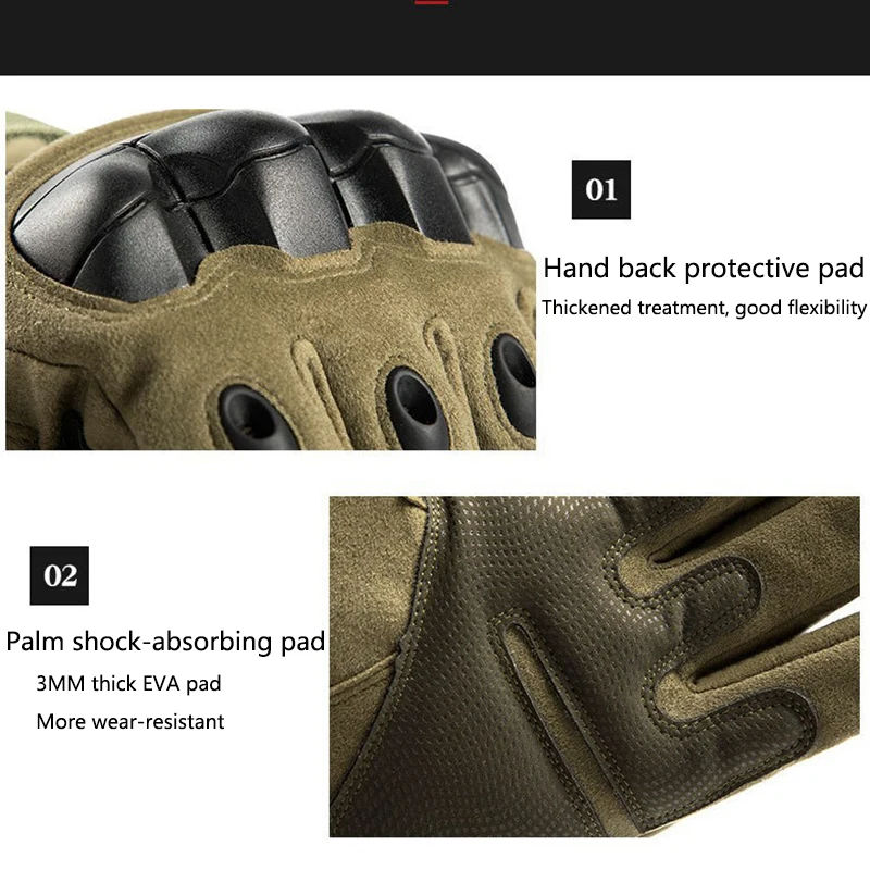 Outdoor Camping Hunting Protective Gloves Hiking Rock Climbing Tactical Fighting Boxing Gloves Wilderness Mountaineering Gloves