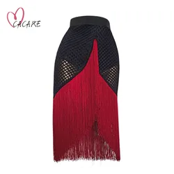 CACARE Latin Skirt Women Dance Costume Salsa Fringe Skirts Latin Dance Competition Dresses D1245