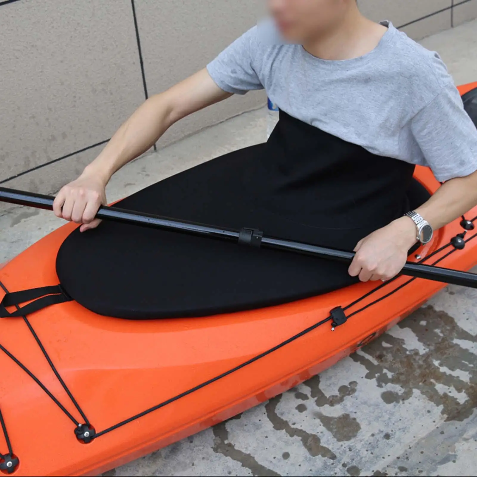 Capa de saia spray de caiaque neoprene à prova d'água para remo de barco marinho