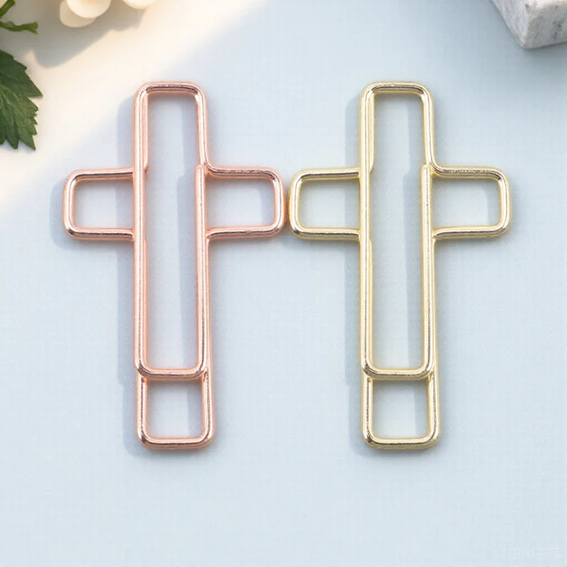 100 قطعة مشابك ورق على شكل صليب مزخرف دراسة الكتاب المقدس الإشارات المرجعية المفكرة علامات جميلة ملف المشابك أدوات منظم قرطاسية