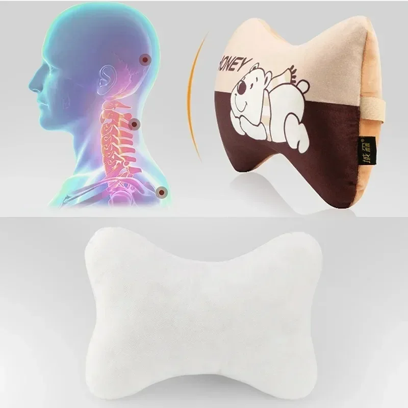 Neck Pillow Soft Cervical Pillow Car Pillow Support Universal Cars Accessories PP Cotton Man headrest Women Neck Cushion Cartoon