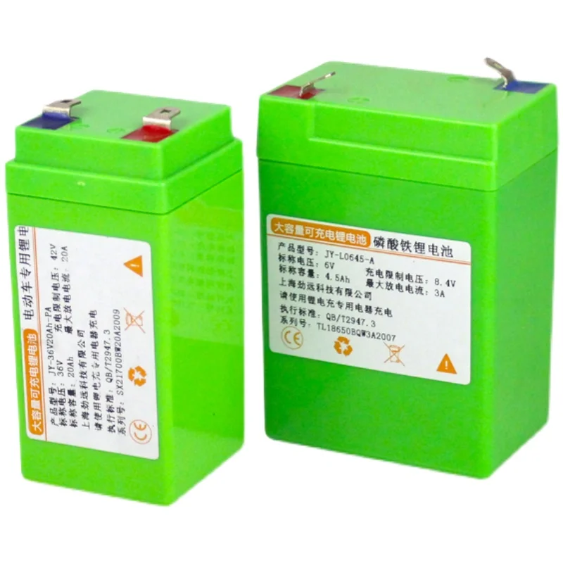 6 فولت 4Ah قابلة للشحن ليثيوم فوسفات الحديد LiFePO4 بطارية حزمة 2000 دورة مصدر طاقة محمول للتخييم في الهواء الطلق