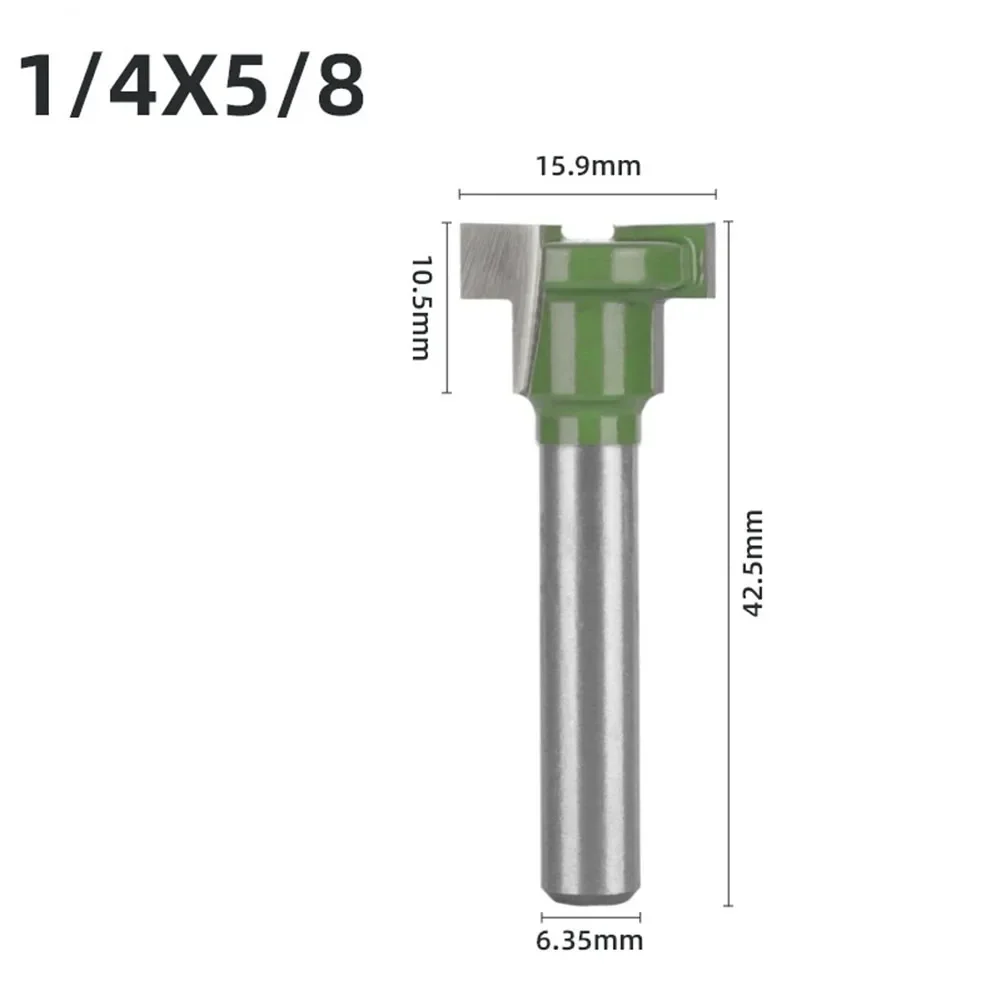 6.35mm 1/4inch Shank T-Slot Cutter Router Bit T Slotting Milling Cutter For Solid Wood Particle Board Woodworking Tools