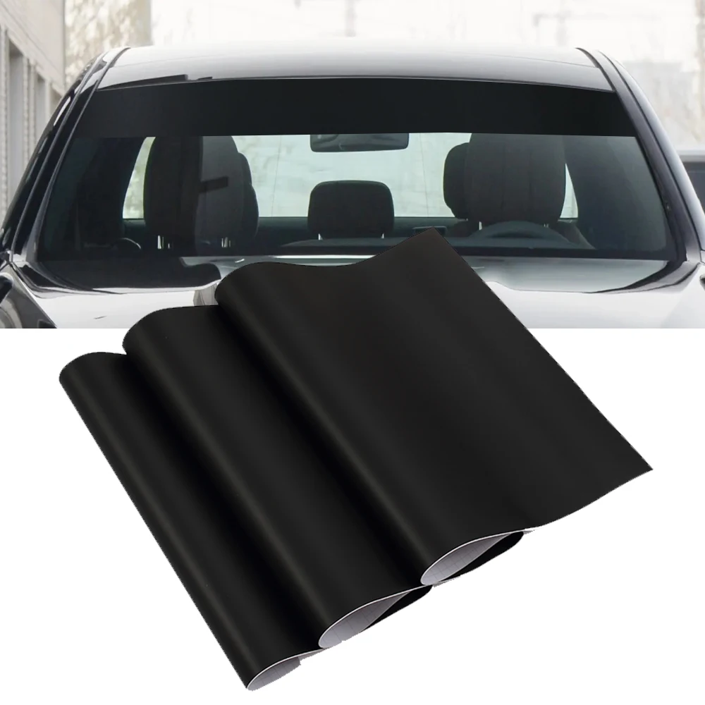 20cmx150cm Car Front Windshield Stickers Anti-UV Privacy Window Stickers for Auto Front Windshield Side Blocks Cover Film