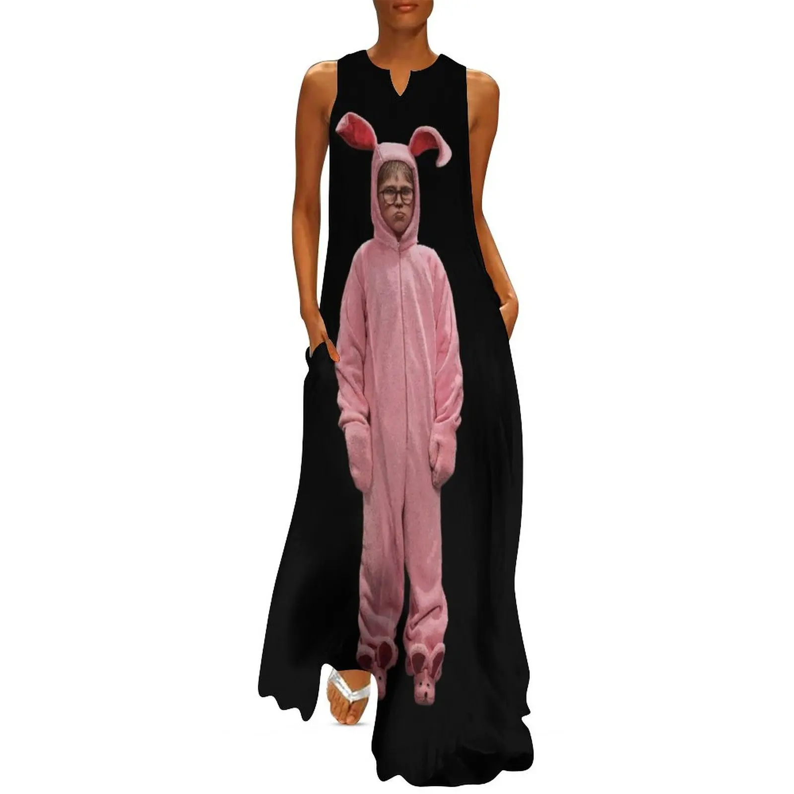 

Ralphie The Christmas Story Movie Pink Easter Bunny PJs Long Dress dresses summer woman 2025 Long dress woman luxury dresses