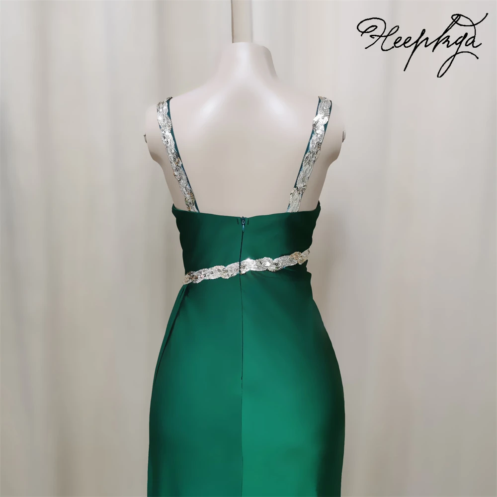 Vestido longo verde com cintos dourados, sem encosto reto, elastano elástico, vestidos formais, festa de casamento, drop shipping, novo, 2022