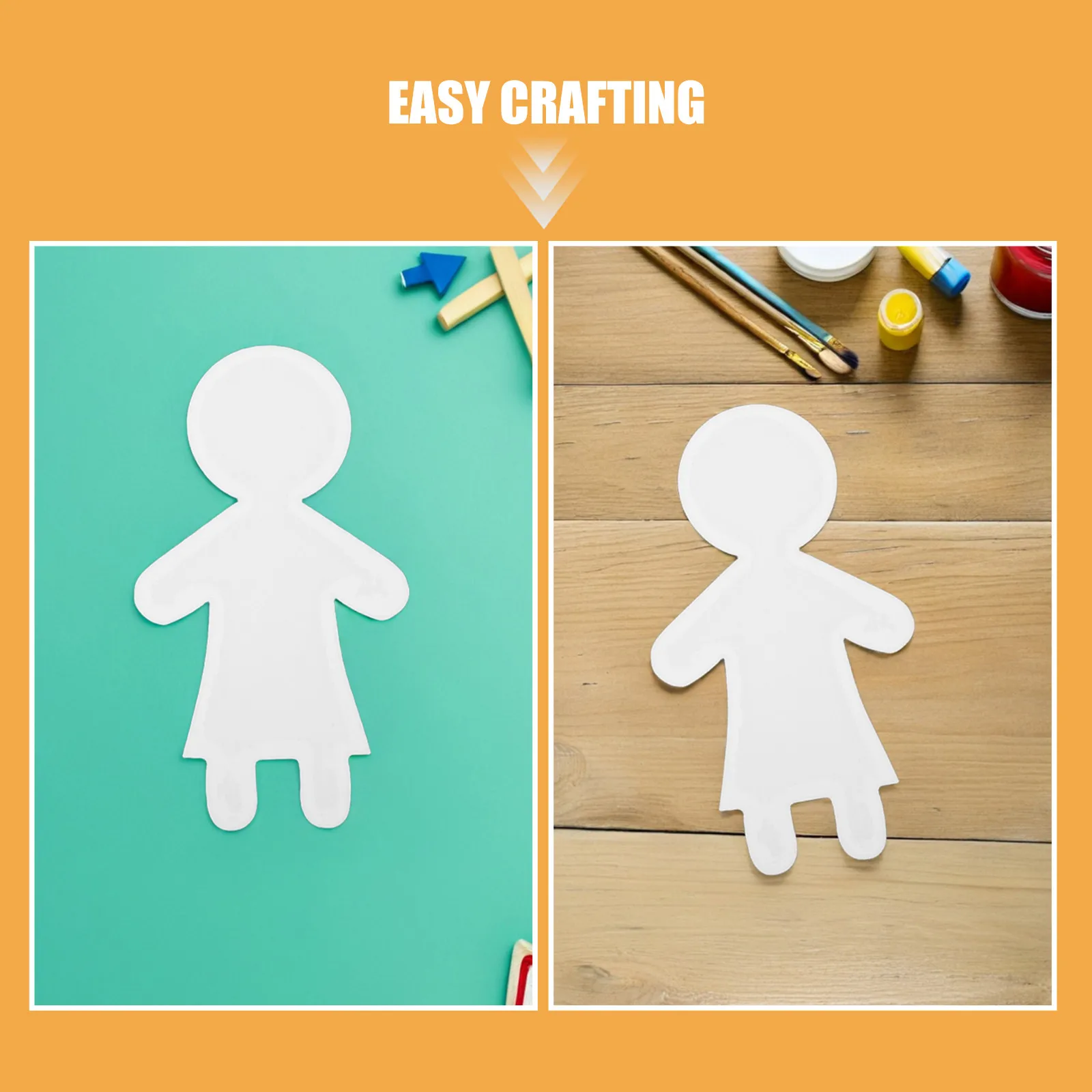 40Pcs For Classroom Bulletin Board Decorations Art Teacher Blank People Cardboard Cutouts Unpainted Paper Shapes
